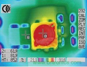 分立設計頂部的熱圖像