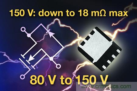 Vishay新一代MOSFET&mdash;&mdash;SiR872ADP電壓擴(kuò)展至150V