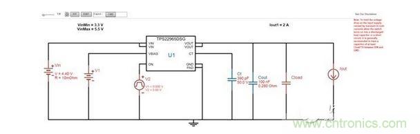 所創建的WEBENCH設計原理圖