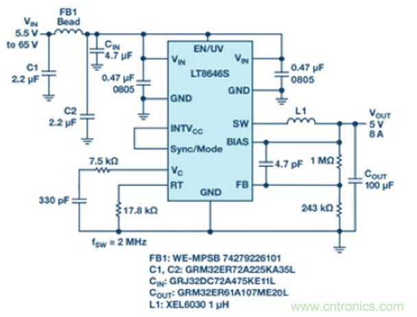 寬輸入范圍和高輸出電流單片式解決方案 寬輸入范圍和高輸出電流單片式解決方案