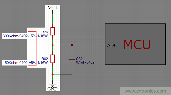 電池電壓偵測(cè)電路&ldquo;踩坑&rdquo;：分壓電阻的精度竟然是5%，不是1%