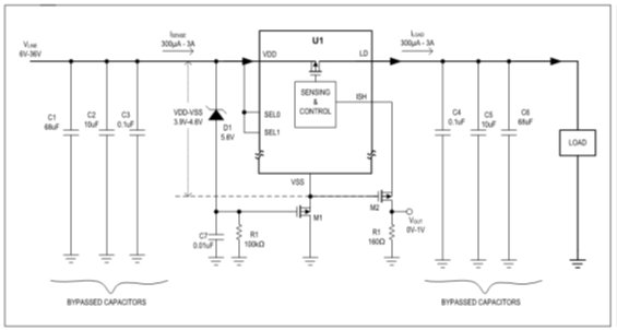 擴大40年期電源電壓范圍，從<300uA到3A無電阻電流檢測解決方案